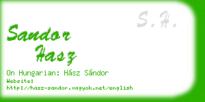 sandor hasz business card